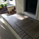 gray wood porch side